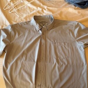 Retro Rifle Men's Gray Casual Button-Down Shirt